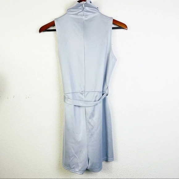 MISSGUIDED Grey Mock Neck One Piece Romper NWT Size 6 - Picture 7 of 9